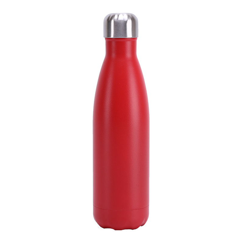 500ml2021跨境喷塑可乐瓶保温杯运动水壶304双层不锈钢礼品定制杯
