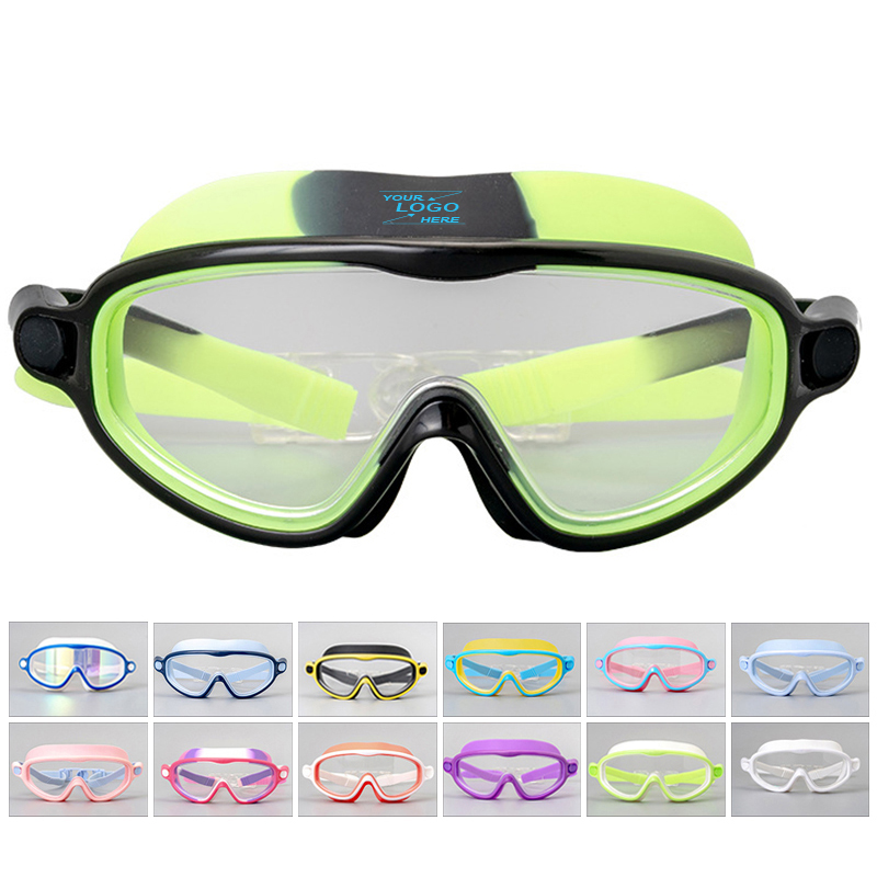 儿童泳镜 大框防水防雾 硅胶游泳眼镜 浮潜水跨境新款亚马逊 泳镜