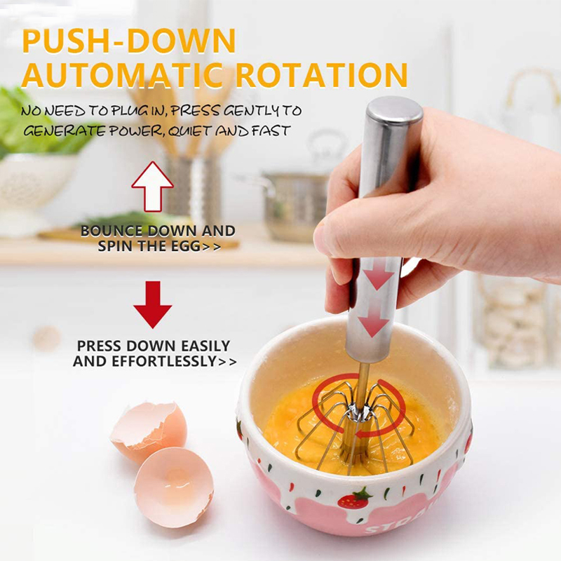 不锈钢手动打蛋器 半自动旋转打蛋器10寸鸡蛋奶油搅拌器