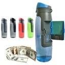 25 oz Sport Water Bottle with wallet card Storage