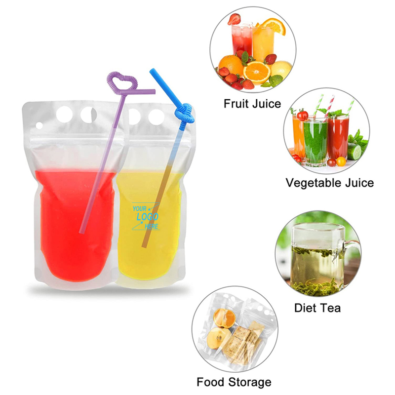 33 oz Drink Pouches with Straw Hole / Drink Pouch 1000 ml