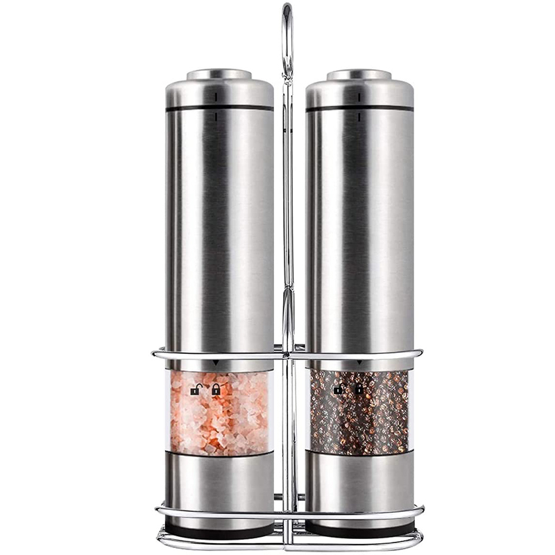 Electric Stainless Steel Salt and Pepper Mill Set 