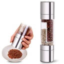 2-in-1  Stainless Steel Salt and Pepper Mill  