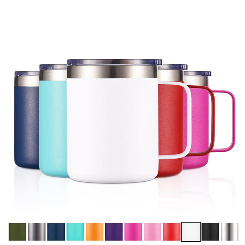 13.5oz Stainless Steel Insulated Coffee Cup Handle Mug