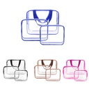 3 Pieces Clear PVC Cosmetic Bags / Travel Bag