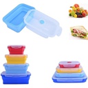 4 Pcs/Set Silicone Folding Lunch Box /Food Storage Container