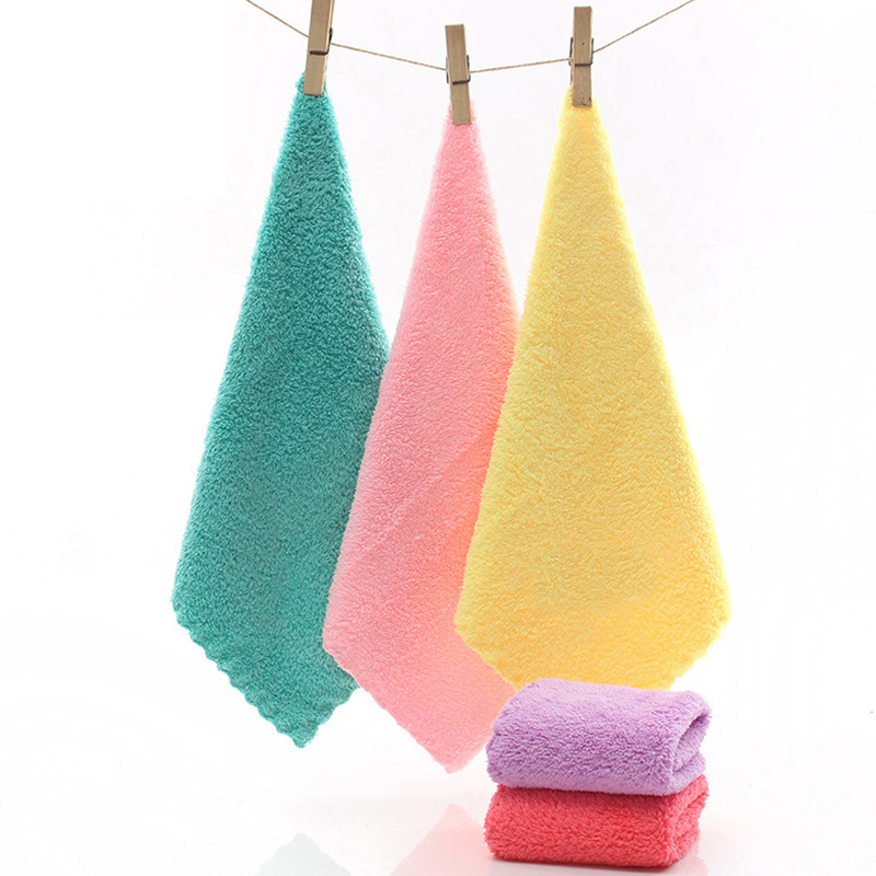 22'' Square Coral velvet bath towels washcloth