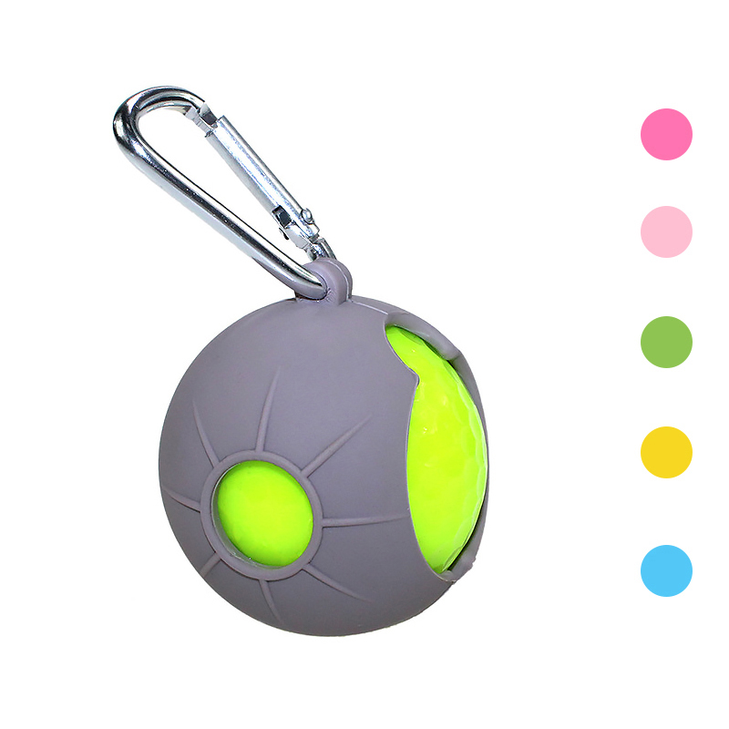 Golf Ball Silicone Cover with Keychain Ring   Golf Ball Hold