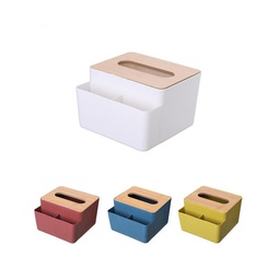 Bamboo Tissue Clutter Storage Box   Bamboo Lid Multi-function Tissue Box