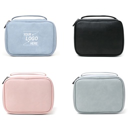 Travel Cosmetic Storage and Organizer Bag    PU Leather Cosmetic Bag